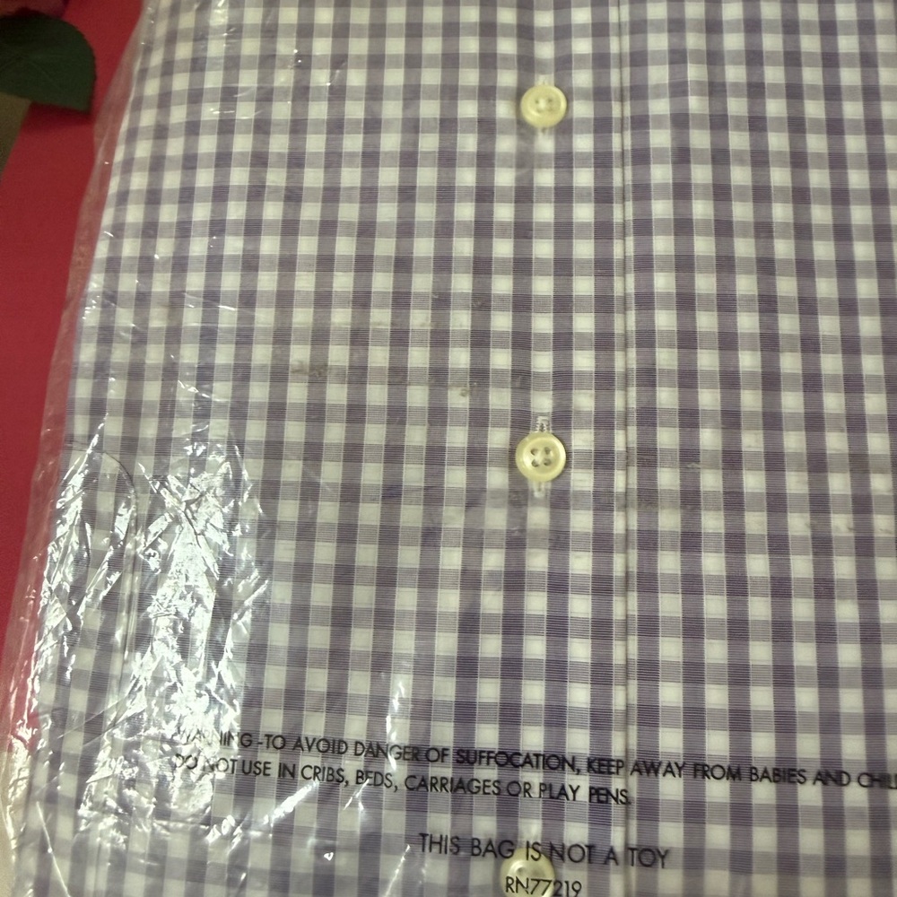 DXL Big and Tall. Well Dressed Elegant Men's Purple Checkered Shirt. - Picture 6 of 16